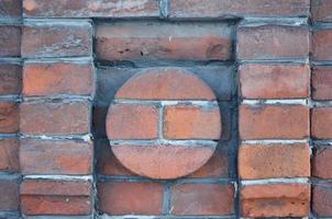 Red brick wall details photo