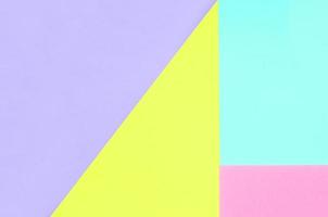 Texture background of fashion pastel colors. Pink, violet, yellow and blue geometric pattern papers. minimal abstract photo