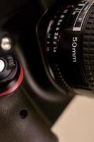 Details of modern digital SLR photocamera photo