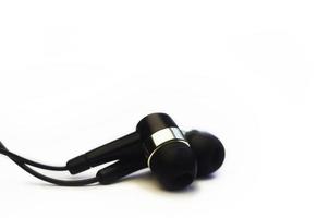 Earphones isolated on white photo