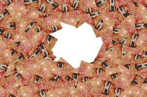 retrato de william lyon mackenzie king en patrón de billete de banco de polímero de 50 dólares de canadá 2012 foto