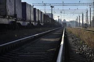 Morning railway landscape photo