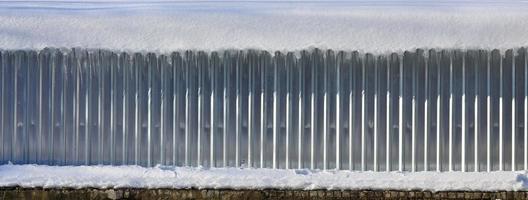 Snowy metal wall texture photo