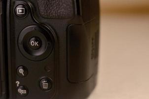 Details of modern digital SLR photocamera photo