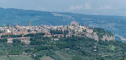 Landscape of the historic village of Orvieto. Famous for his splendid cathedral, duomo di Orvieto. Umbria, Italy photo