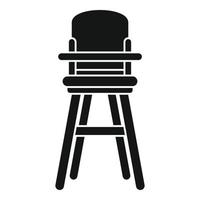 Furniture feeding chair icon, simple style vector