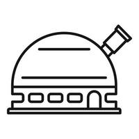 Spyglass planetarium icon, outline style vector