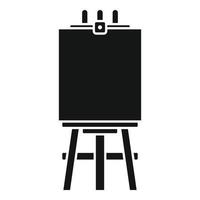 Easel poster icon, simple style vector