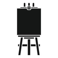 Easel poster icon, simple style vector