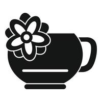 East tea ceremony icon, simple style vector