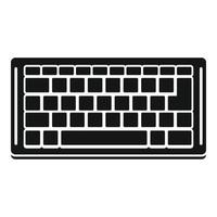 icono de teclado de control, estilo simple vector