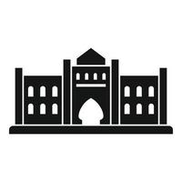 icono de edificio histórico de dubai, estilo simple vector