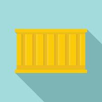 International cargo container icon, flat style vector