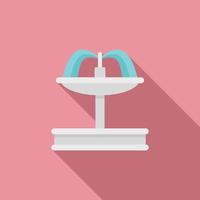 Architecture drinking fountain icon, flat style vector