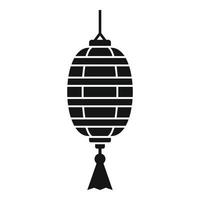 Wedding chinese lantern icon, simple style vector