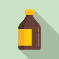 Cough syrup icon, flat style vector