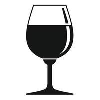 Cabernet wineglass icon, simple style vector