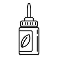 Natural oil dropper icon, outline style vector