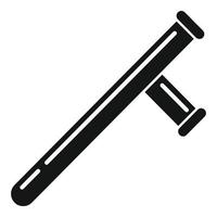 Guard bat icon, simple style vector