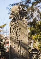 Art in stone of Ottoman tomb in cemetery