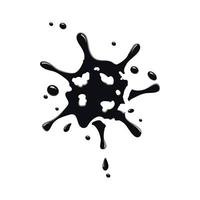 Oil spill splash isolated on white background vector