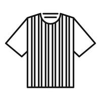 icono de camiseta de árbitro de fútbol, estilo de esquema vector