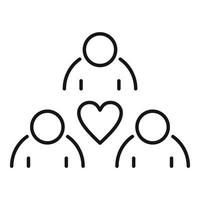 Affection group people icon, outline style vector