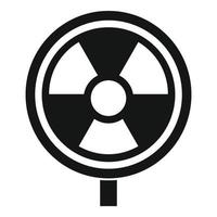 Hazard radiation icon, simple style vector