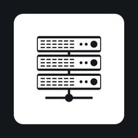 icono de base de datos, estilo simple vector