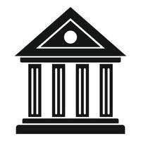 Law building icon, simple style vector