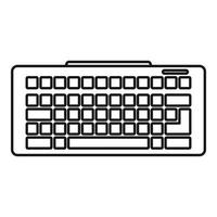 icono de teclado del dispositivo, estilo de esquema vector