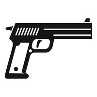 icono de pistola investigador, estilo simple vector