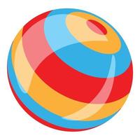 Pool ball icon, cartoon style vector