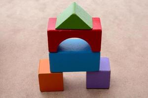 House shape formed out of building blocks