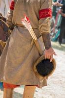 ejemplos de ropa étnica de jinete turco foto