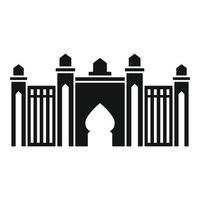 Dubai mosque icon, simple style vector