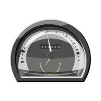 Grey speedometer for cars icon, cartoon style vector