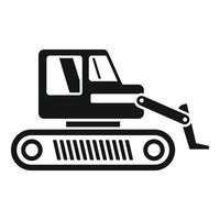 Machine bulldozer icon, simple style vector