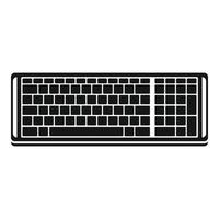 icono de teclado de botón, estilo simple vector