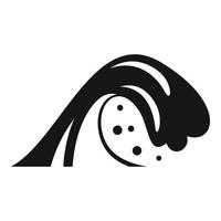 icono de desastre de tsunami, estilo simple vector