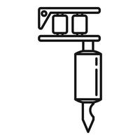 Tattoo rotary machine icon, outline style vector