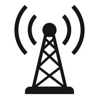 Radio tower icon, simple style vector