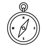 Safari hunting compass icon, outline style vector