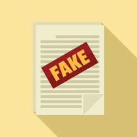 Fake news papers icon, flat style vector