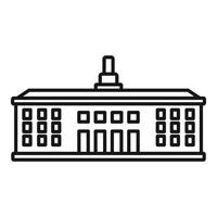 University building icon, outline style vector