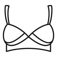 Small bra icon, outline style vector