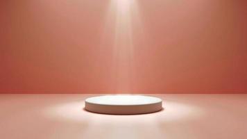 Mockup dark pink abstract podium stage for product presentation 3d background rendering photo