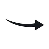Curve arrow icon, simple style vector