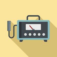 Dosimeter device icon, flat style vector