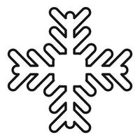 Art snowflake icon, outline style vector